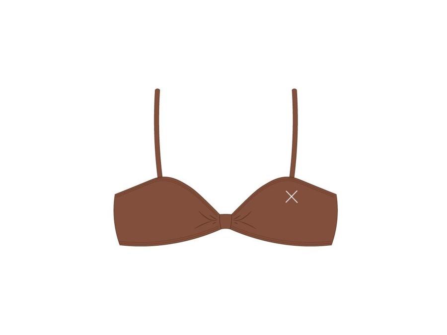 Tops Boutine LA | Cocoa Brown Bow Tie Top