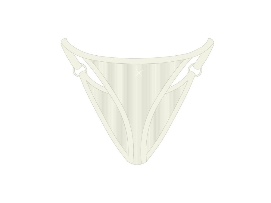 Underwear Boutine LA | Off-White Wrap Thong Bottoms