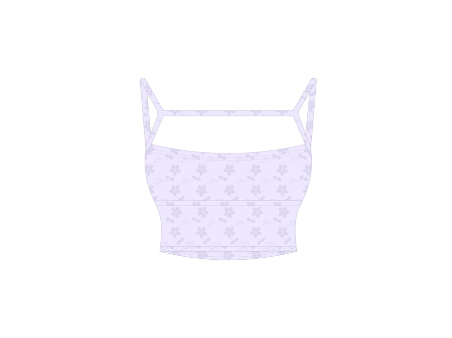 Matching Sets Boutine LA | Lavender Eyelet Lace Backless Top