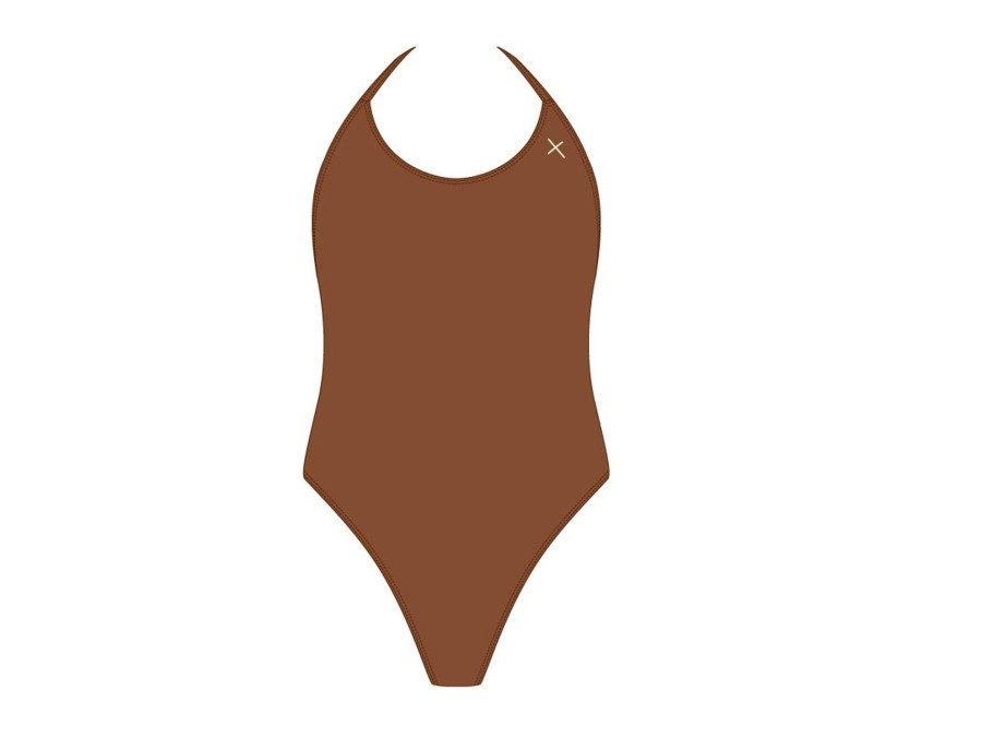 One Pieces Boutine LA | Cocoa Brown Halter One Piece