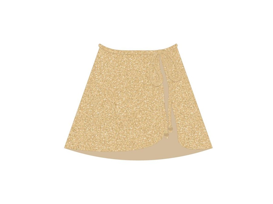 Cover-Ups Boutine LA | Gold-Dust Shimmer Wrap Skirt