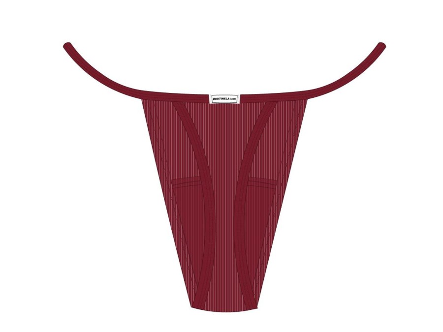 Underwear Boutine LA | Plum Lace Ribbed Bottoms