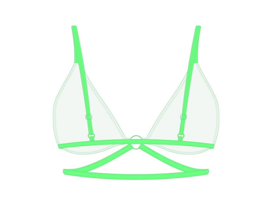 Tops Boutine LA | Electro Green Ringer Top