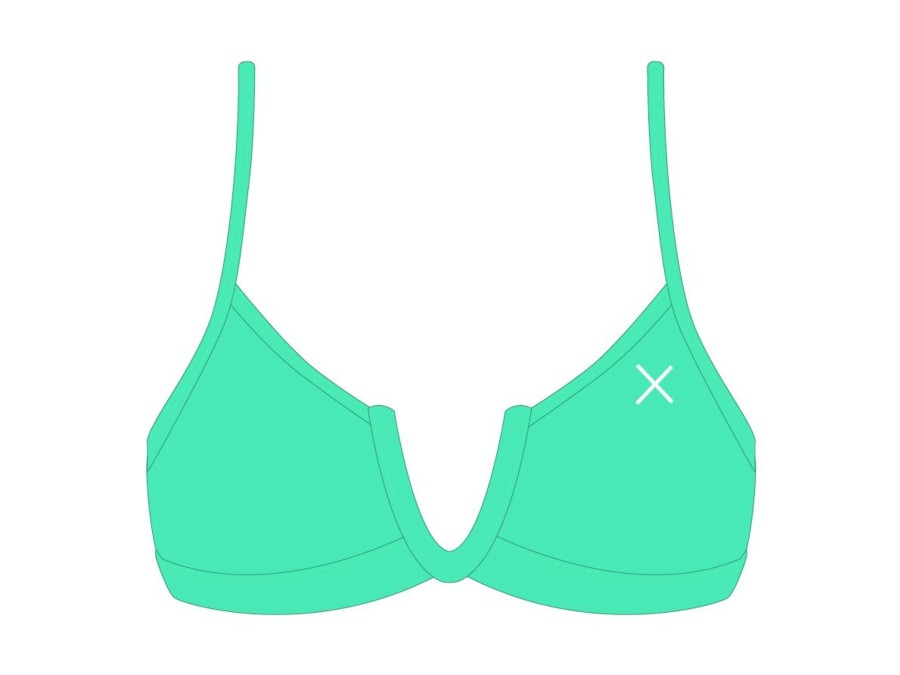 Tops Boutine LA | Lake Green V-Cut Top