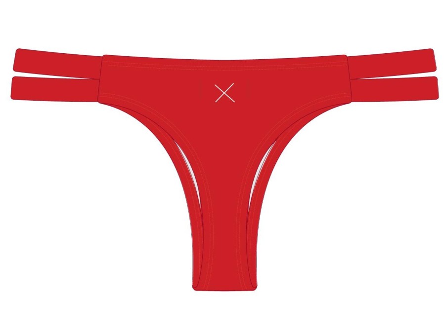 Bottoms Boutine LA | Rose Red Dual Strap Bottom Ii