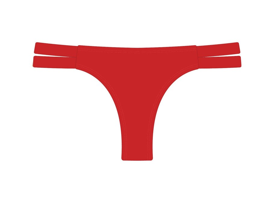 Bottoms Boutine LA | Rose Red Dual Strap Bottom Ii