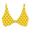 Tops Boutine LA | Yellow Logo Print Twist Top