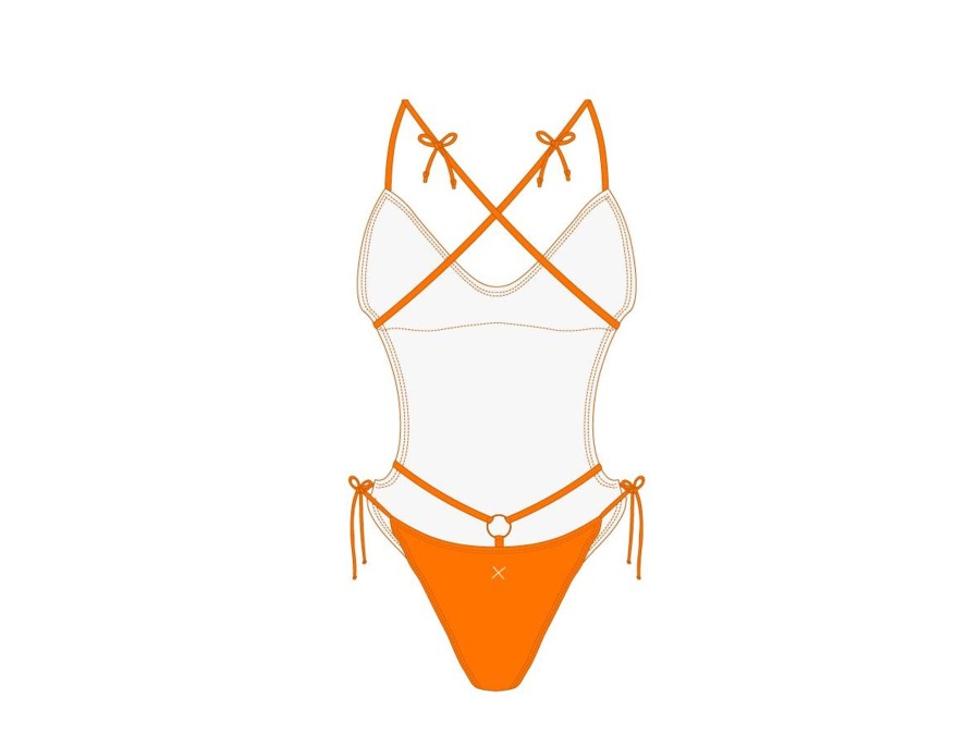 One Pieces Boutine LA | Wild Orange Ringer One Piece