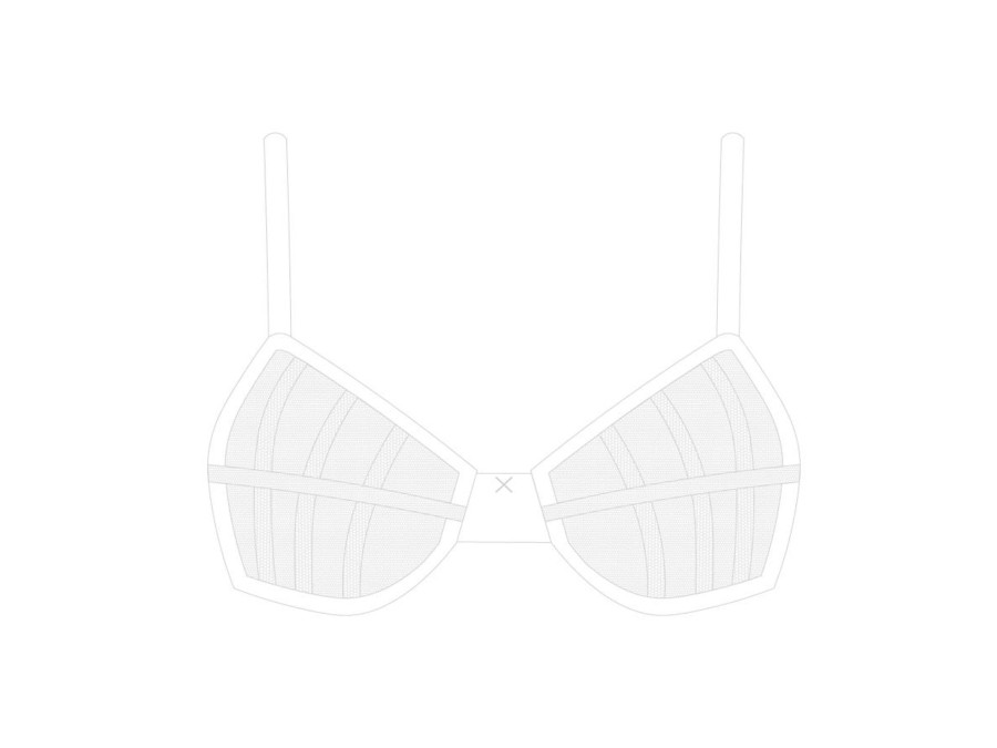 Underwear Boutine LA | White Mesh Peep Bralette