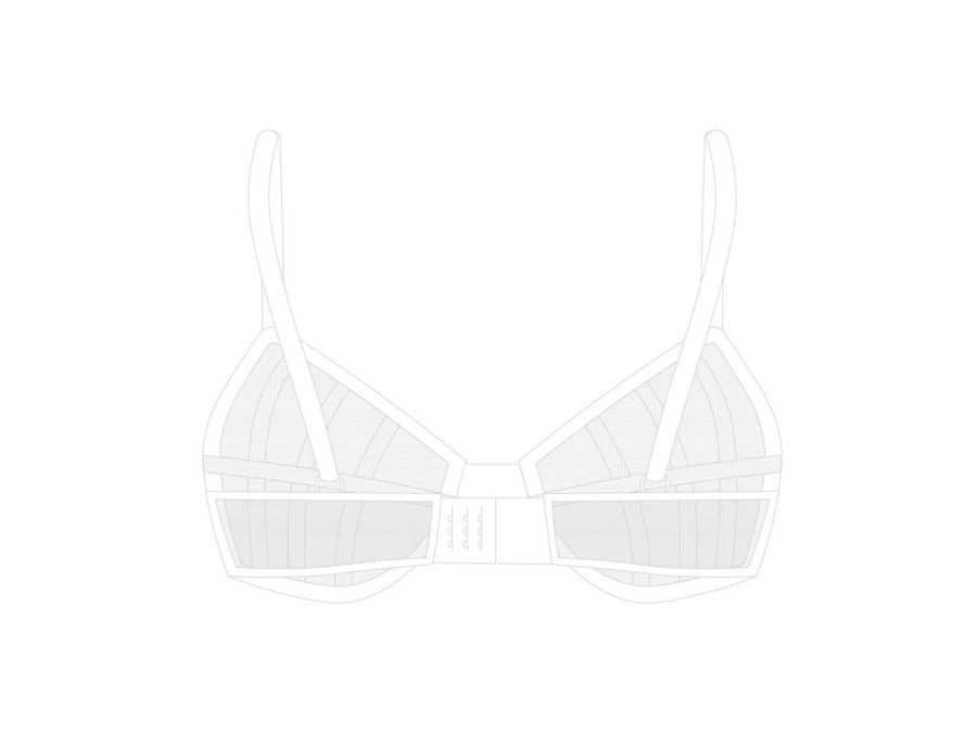 Underwear Boutine LA | White Mesh Peep Bralette