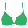 Tops Boutine LA | Leaf Green V-Cut Top