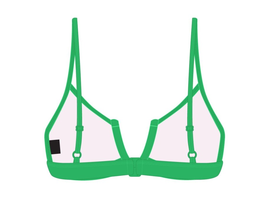 Tops Boutine LA | Leaf Green V-Cut Top