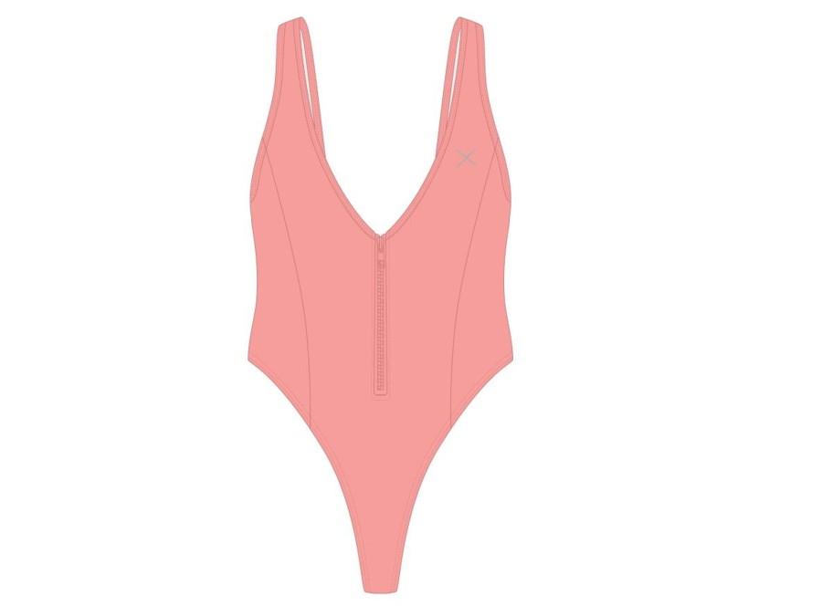 One Pieces Boutine LA | Peach Zipper One-Piece