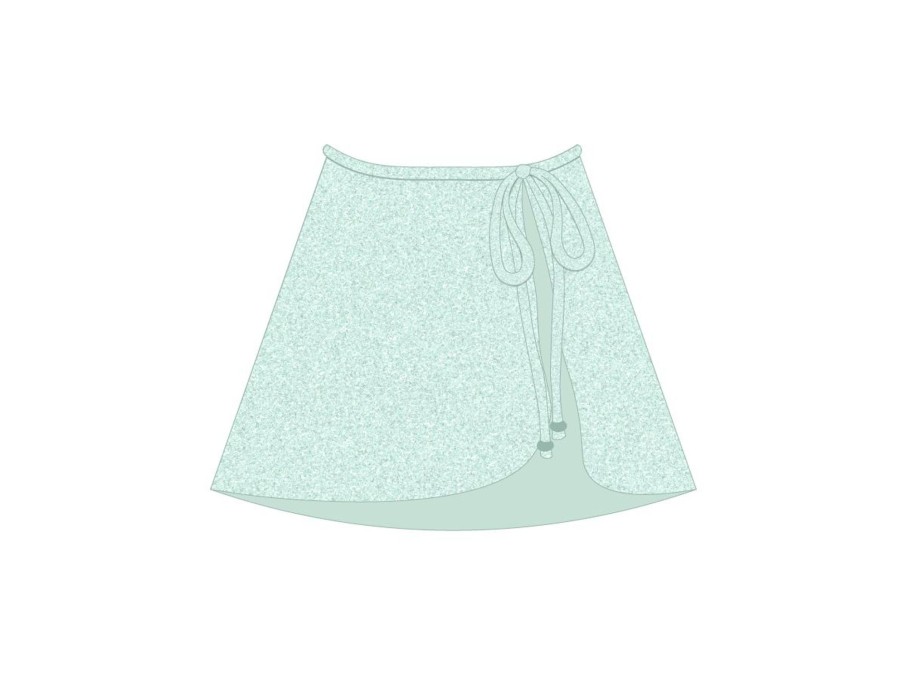 Cover-Ups Boutine LA | Aquamarine Shimmer Wrap Skirt