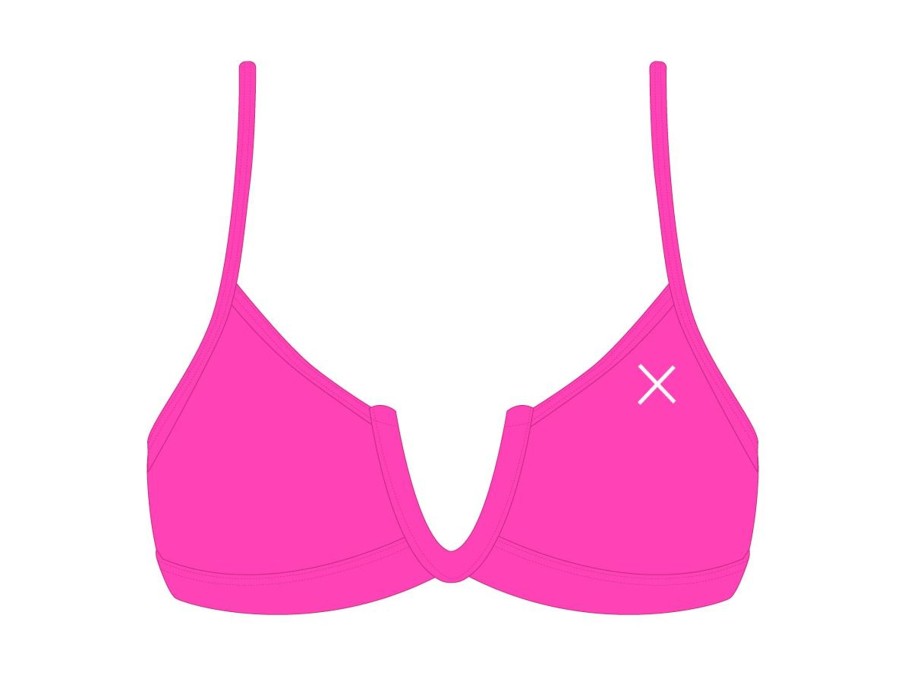 Tops Boutine LA | Hot Pink V-Cut Top