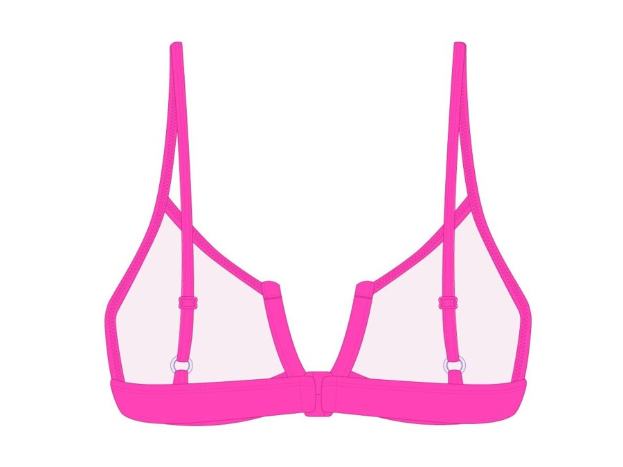 Tops Boutine LA | Hot Pink V-Cut Top