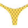 Bottoms Boutine LA | Yellow Logo Print Chic 80'S Bottoms