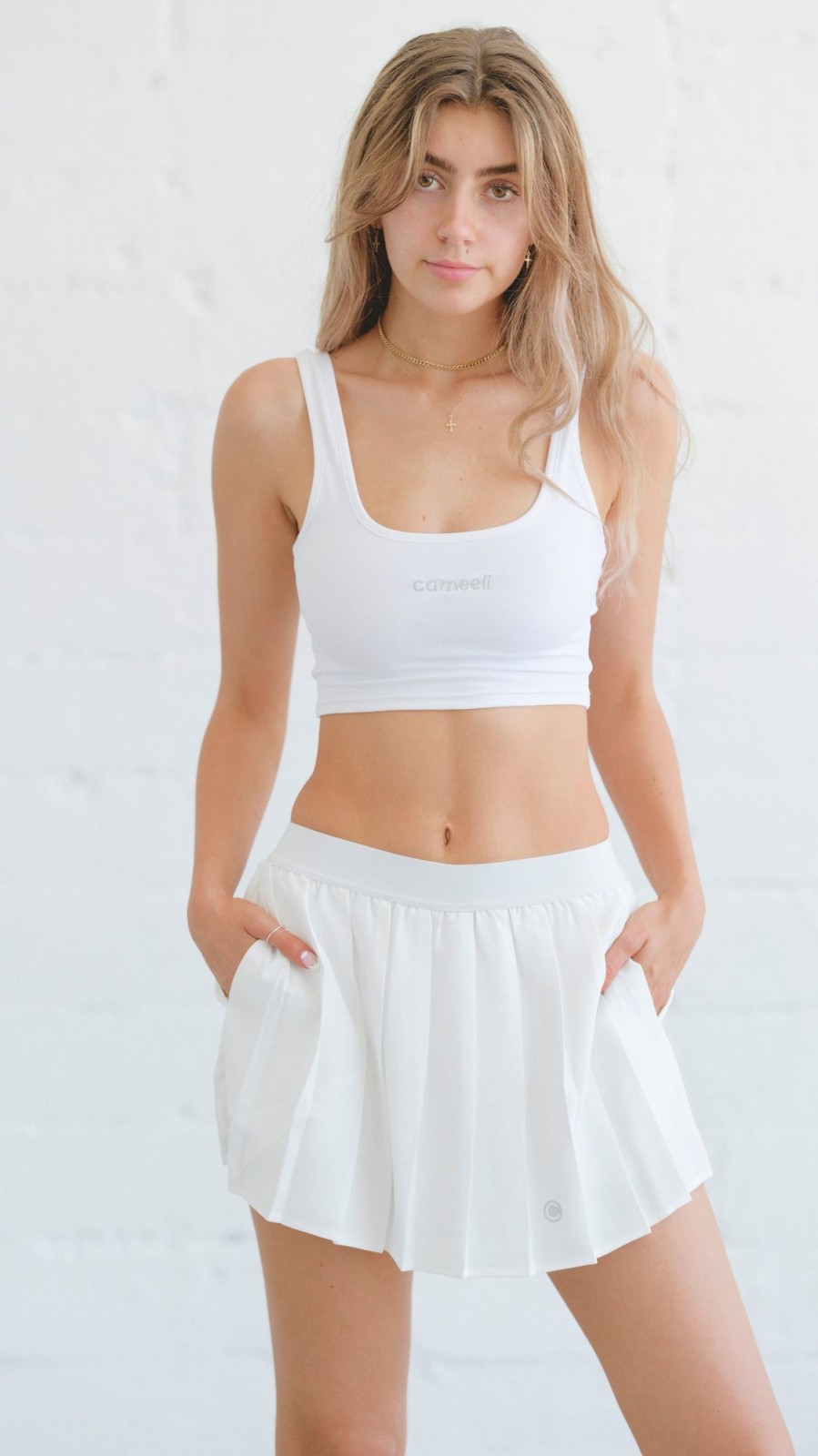 Cameeli Boutine LA | White Varsity Tennis Skirt