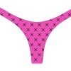 Bottoms Boutine LA | Hot Pink Logo Print Chic 80'S Bottoms