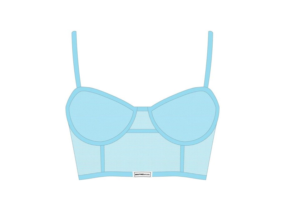 Underwear Boutine LA | Baby Blue Mesh Camisole Top