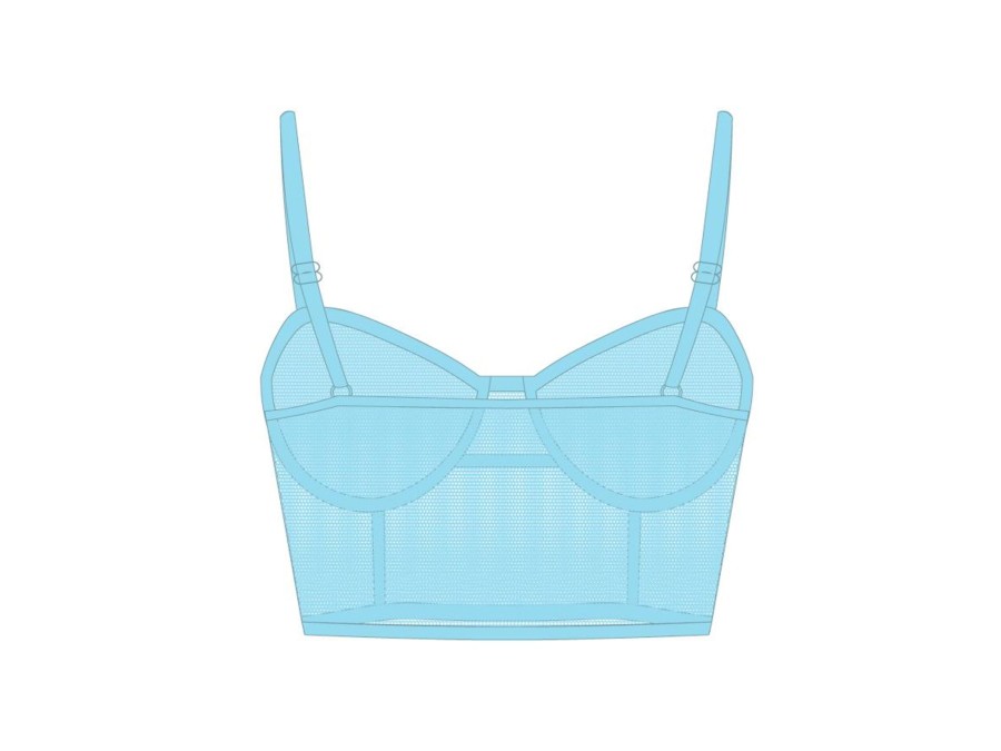 Underwear Boutine LA | Baby Blue Mesh Camisole Top