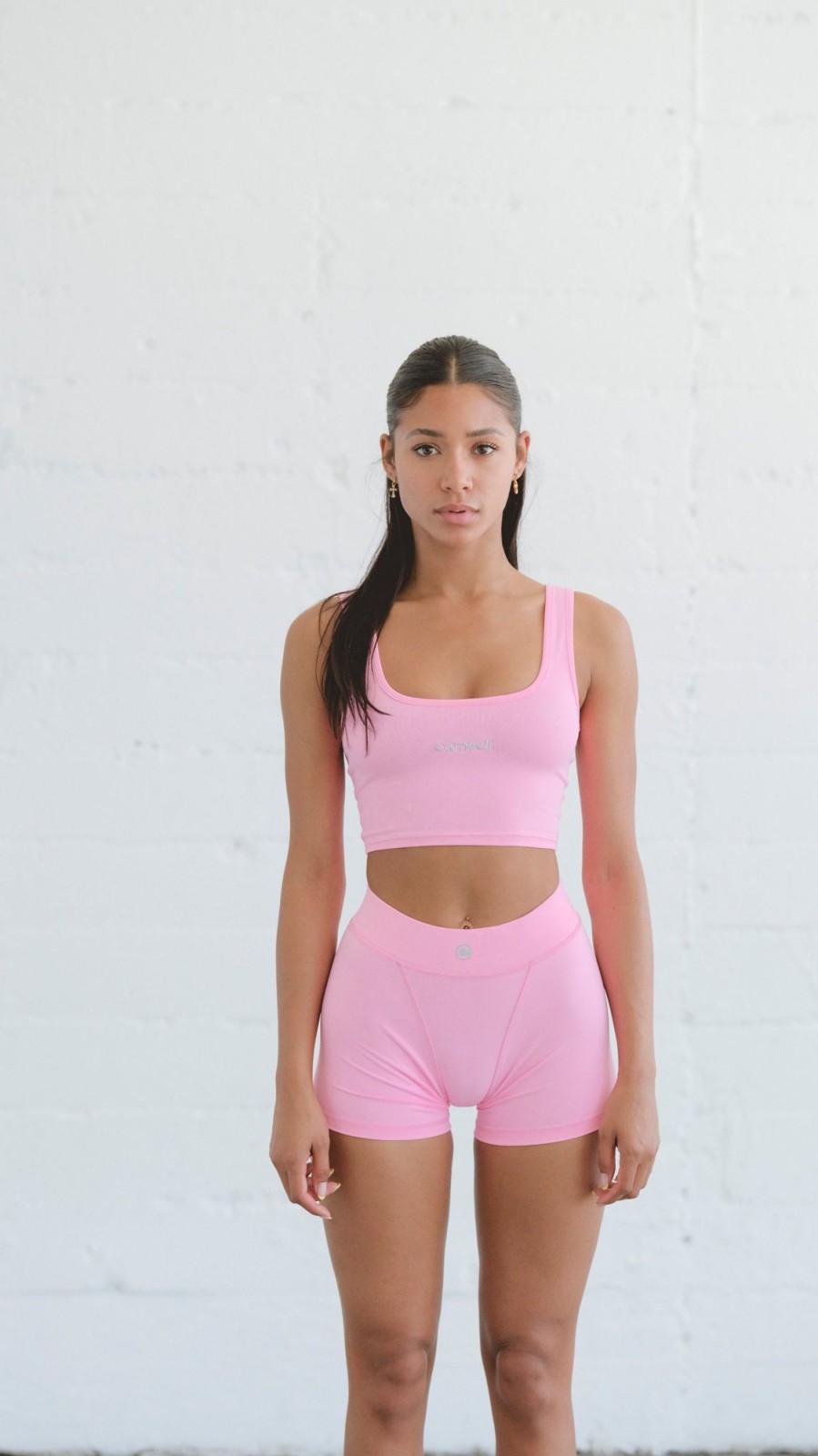 Cameeli Cameeli | Taffy Pink Cropped Tank Top