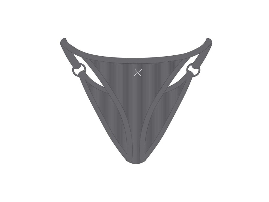 Underwear Boutine LA | Heather Grey Wrap Thong Bottoms