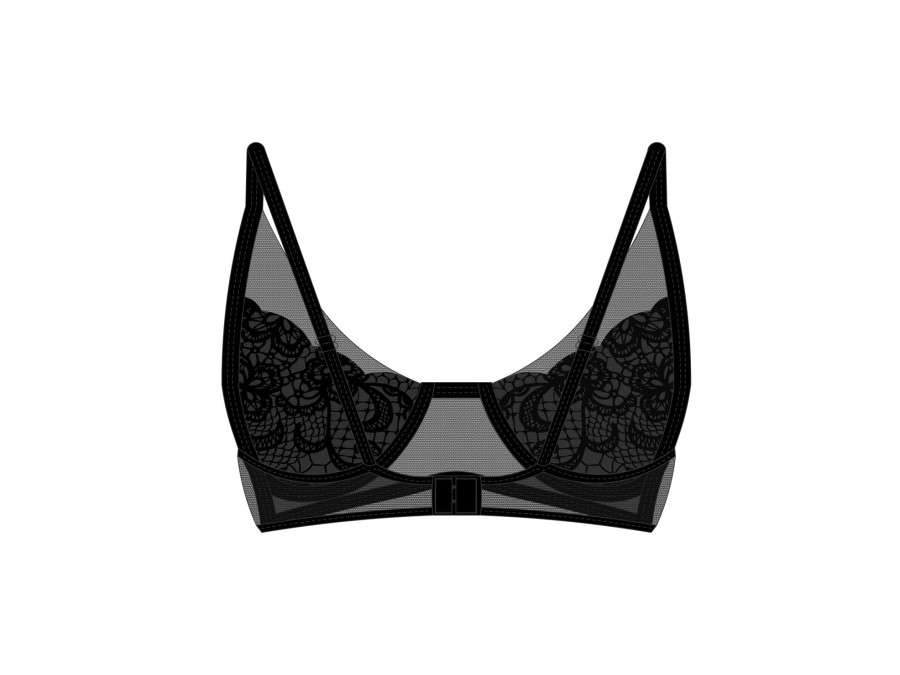 Underwear Boutine LA | Black Trim Lace Bra