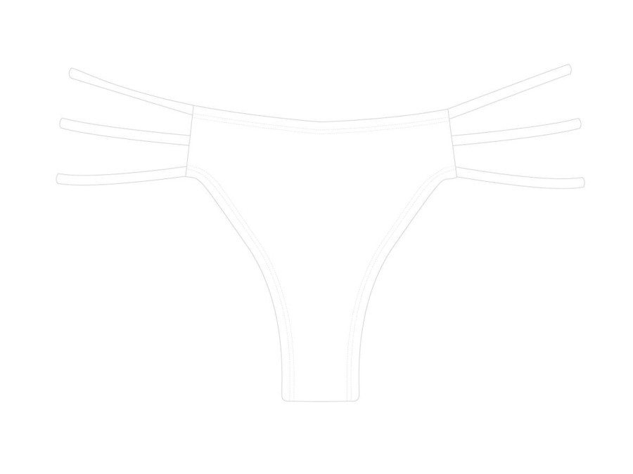 Bottoms Boutine LA | Venice White Triple Strap Bottoms