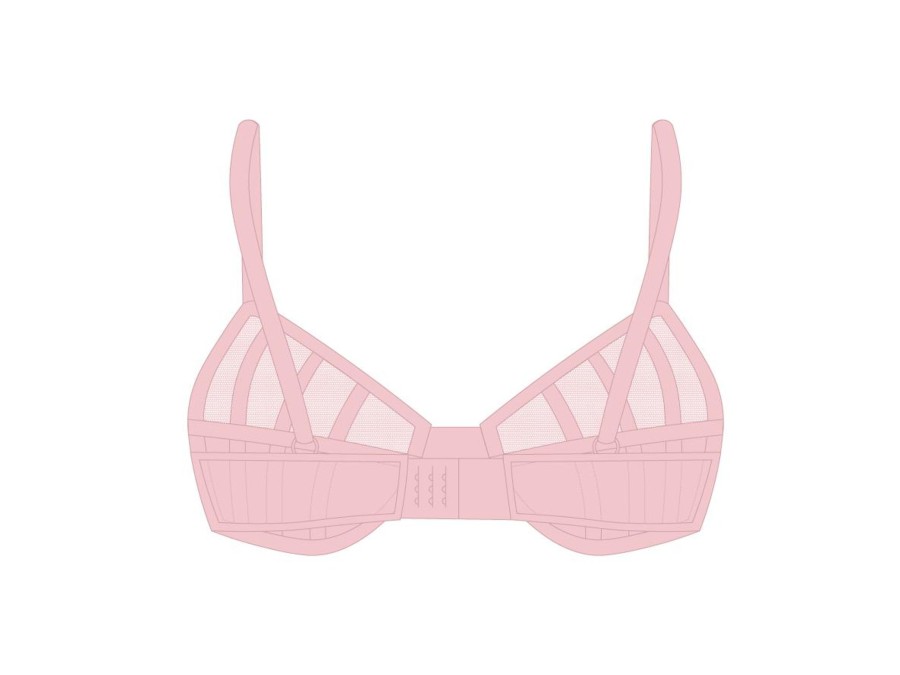 Underwear Boutine LA | Pink Mesh Peep Bralette