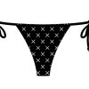 Bottoms Boutine LA | Black Logo Print Beachy Bottom