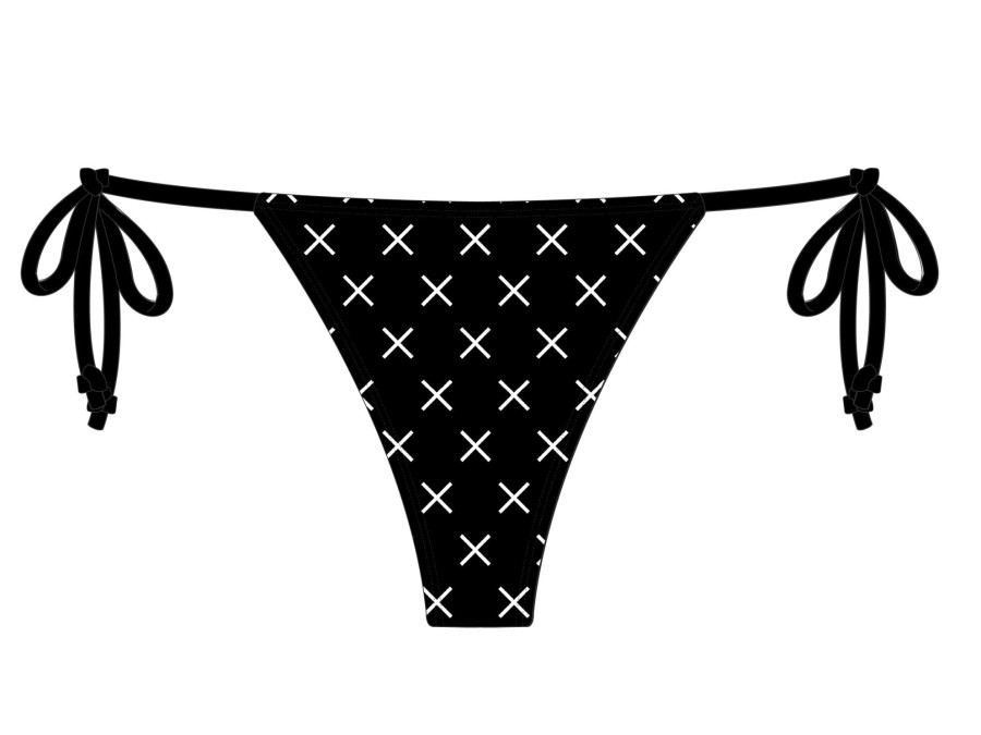 Bottoms Boutine LA | Black Logo Print Beachy Bottom