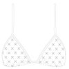 Bottoms Boutine LA | White Logo Print Bikini Top