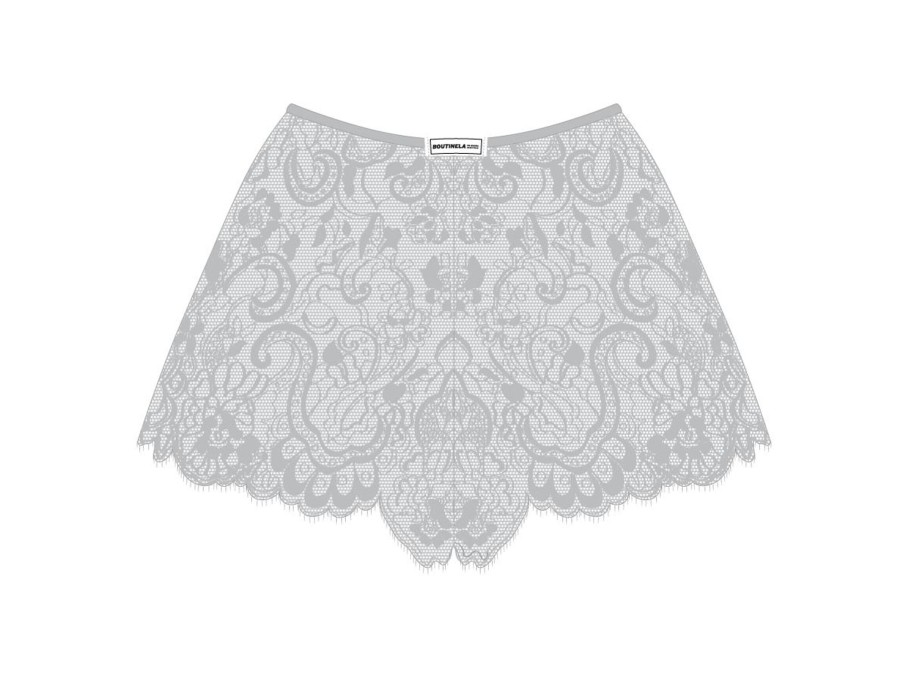 Underwear Boutine LA | Hills Grey Minimal Lace Shorts