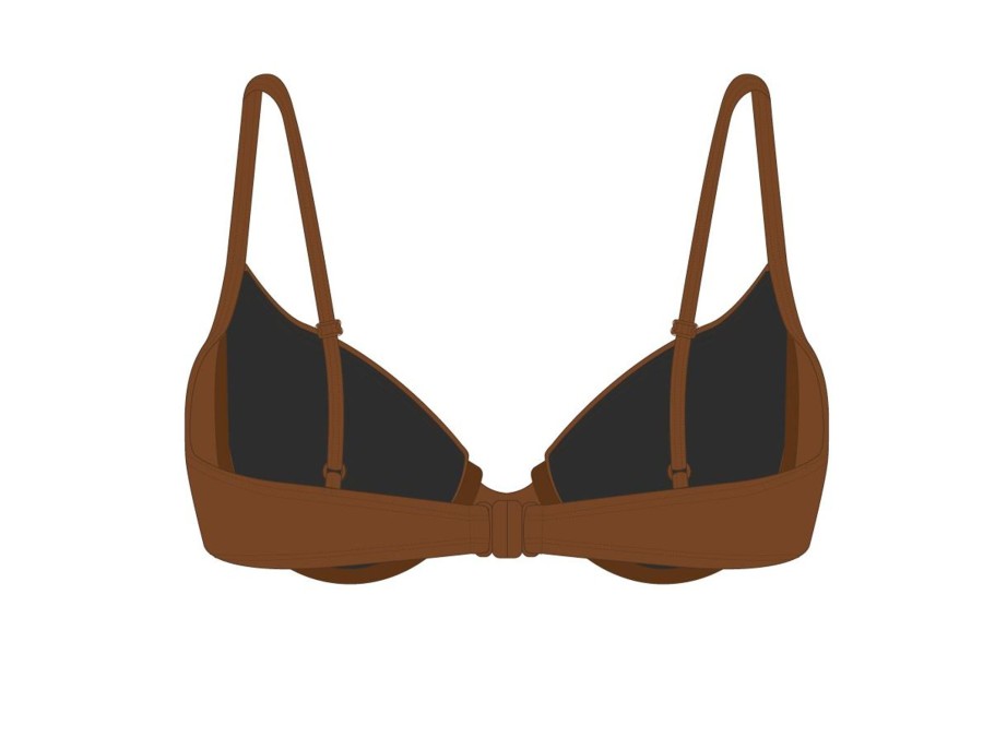 Tops Boutine LA | Cocoa Brown Bustier Top