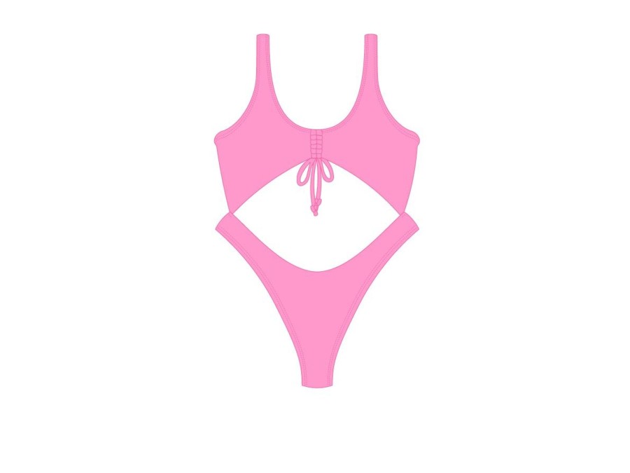 One Pieces Basicallyswim | Celeste Front Tie One Piece