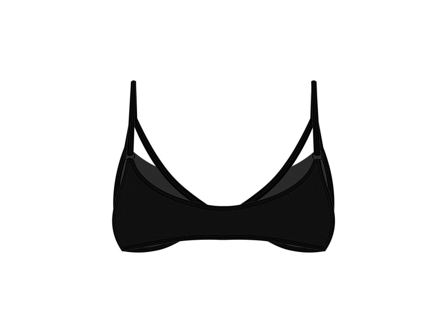 Underwear Boutine LA | Black Strappy Mesh Bralette