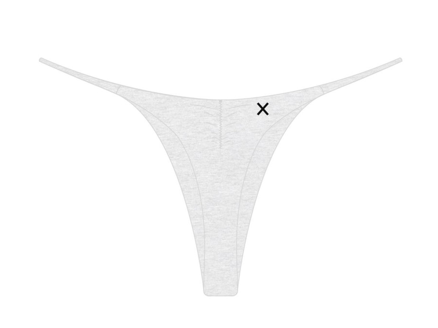 Underwear Boutine LA | Feather Grey Scrunch Thong