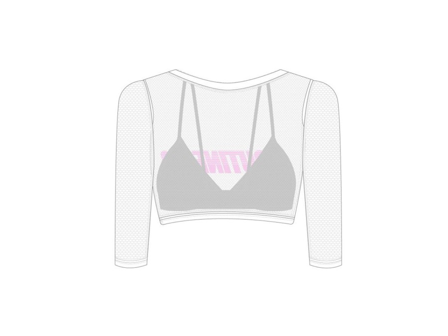 Cameeli Boutine LA | Mesh Crop Cover Up W/ Logo Print