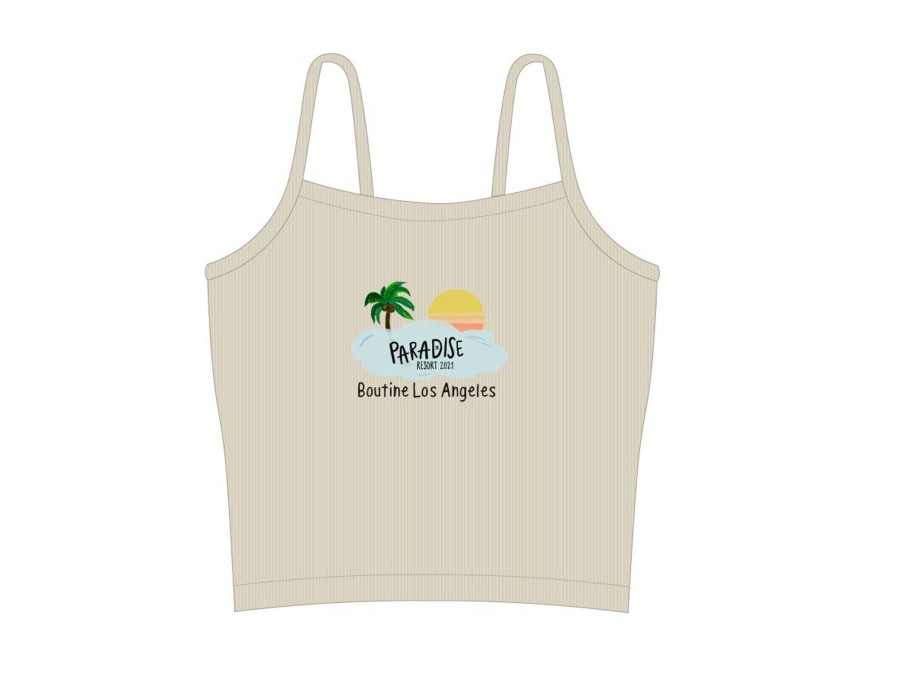 Cameeli Boutine LA | Tan Paradise Resort Cropped Tank Top