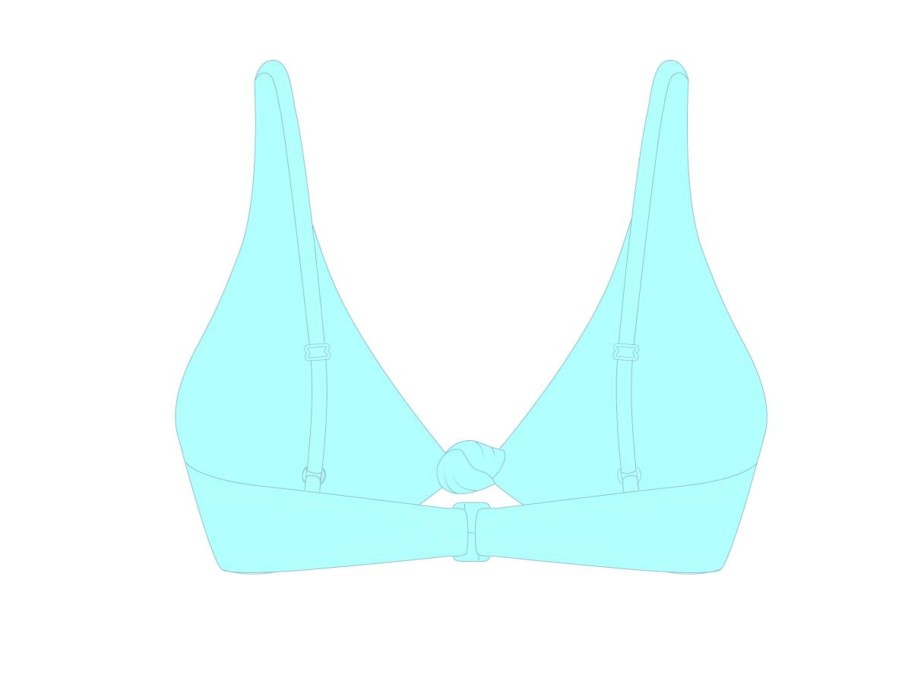 Tops Boutine LA | Off-Blue Twist Top