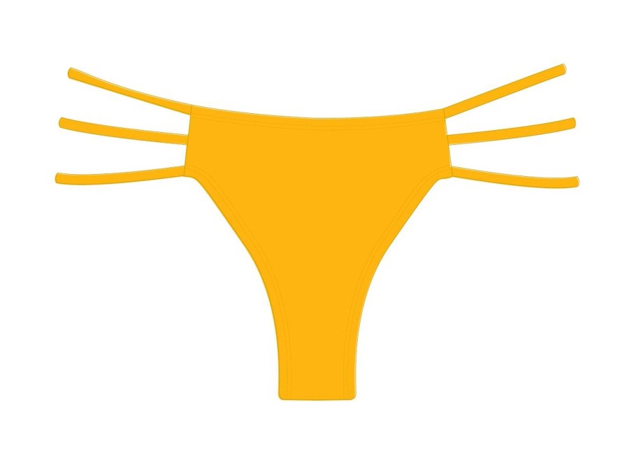 Bottoms Boutine LA | Lily Yellow Triple Strap Bottoms