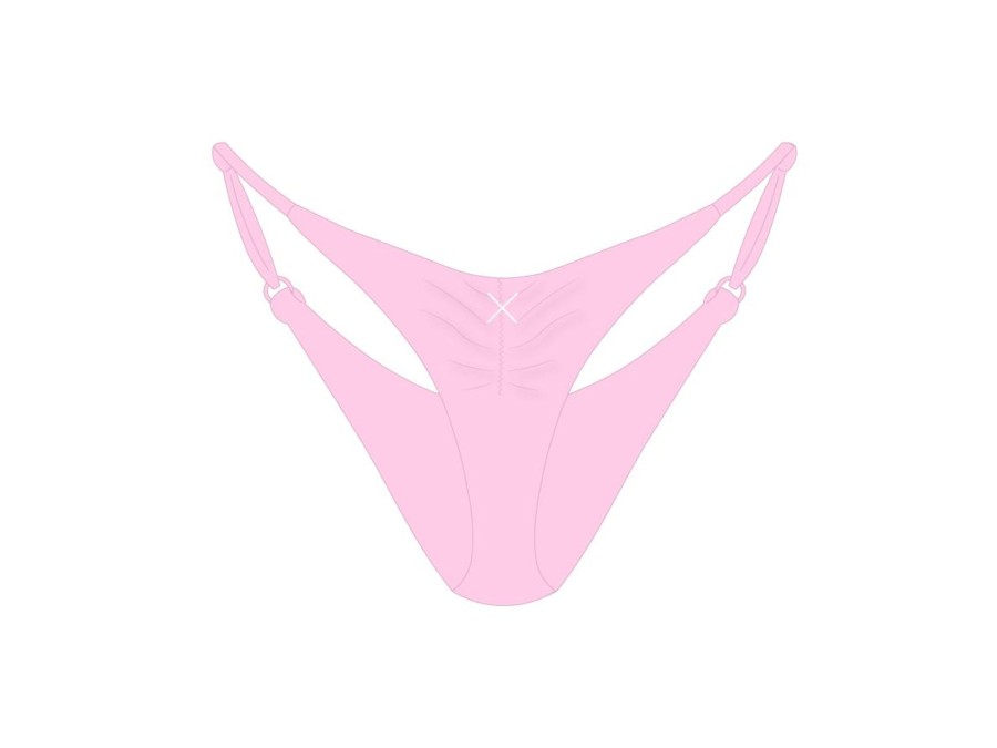 Bottoms Boutine | Blush Pink Satin Scrunch Bottoms