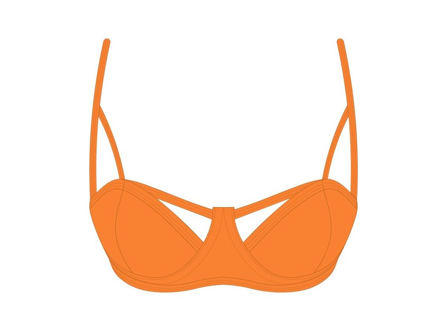 Tops Basicallyswim | Orangine Cut-Out Top