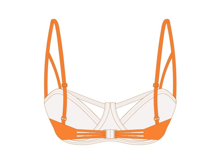 Tops Basicallyswim | Orangine Cut-Out Top