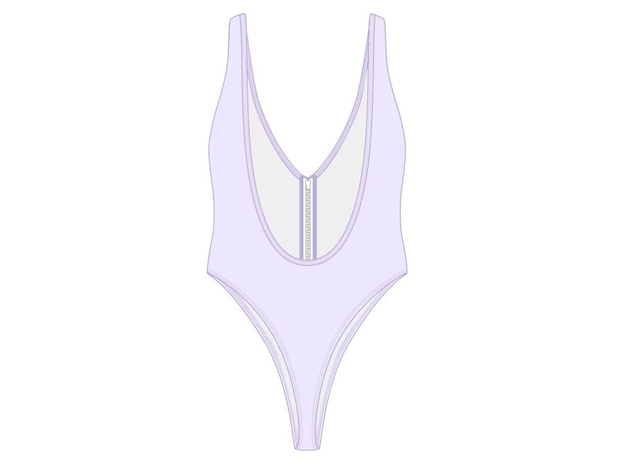 One Pieces Boutine LA | Lavender Zipper One-Piece