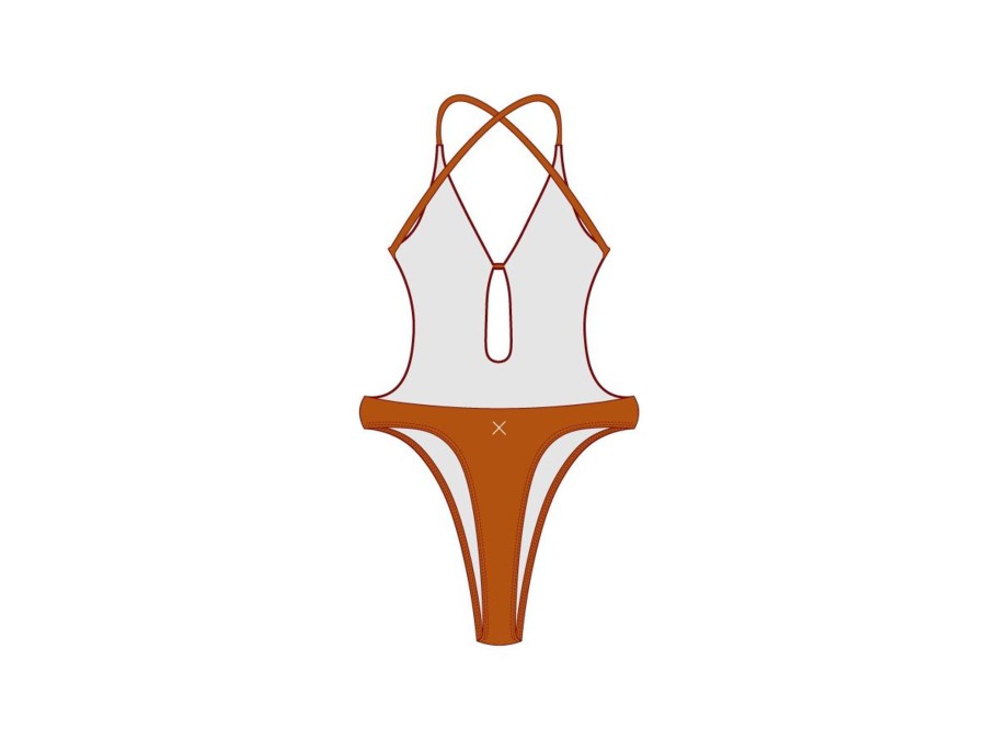 One Pieces Boutine LA | Burnt Orange Radar One Piece