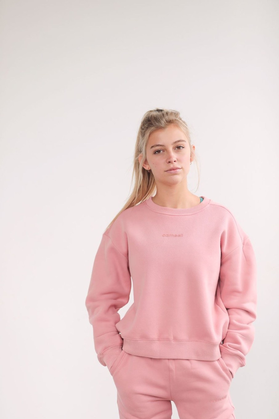 Cameeli Cameeli | Blush Pink Logo Crewneck Sweatshirt