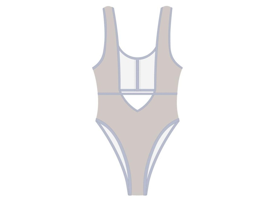 One Pieces Chooks | Sailor Grey Contour One-Piece