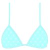 Bottoms Boutine LA | Off-Blue Logo Print Bikini Top